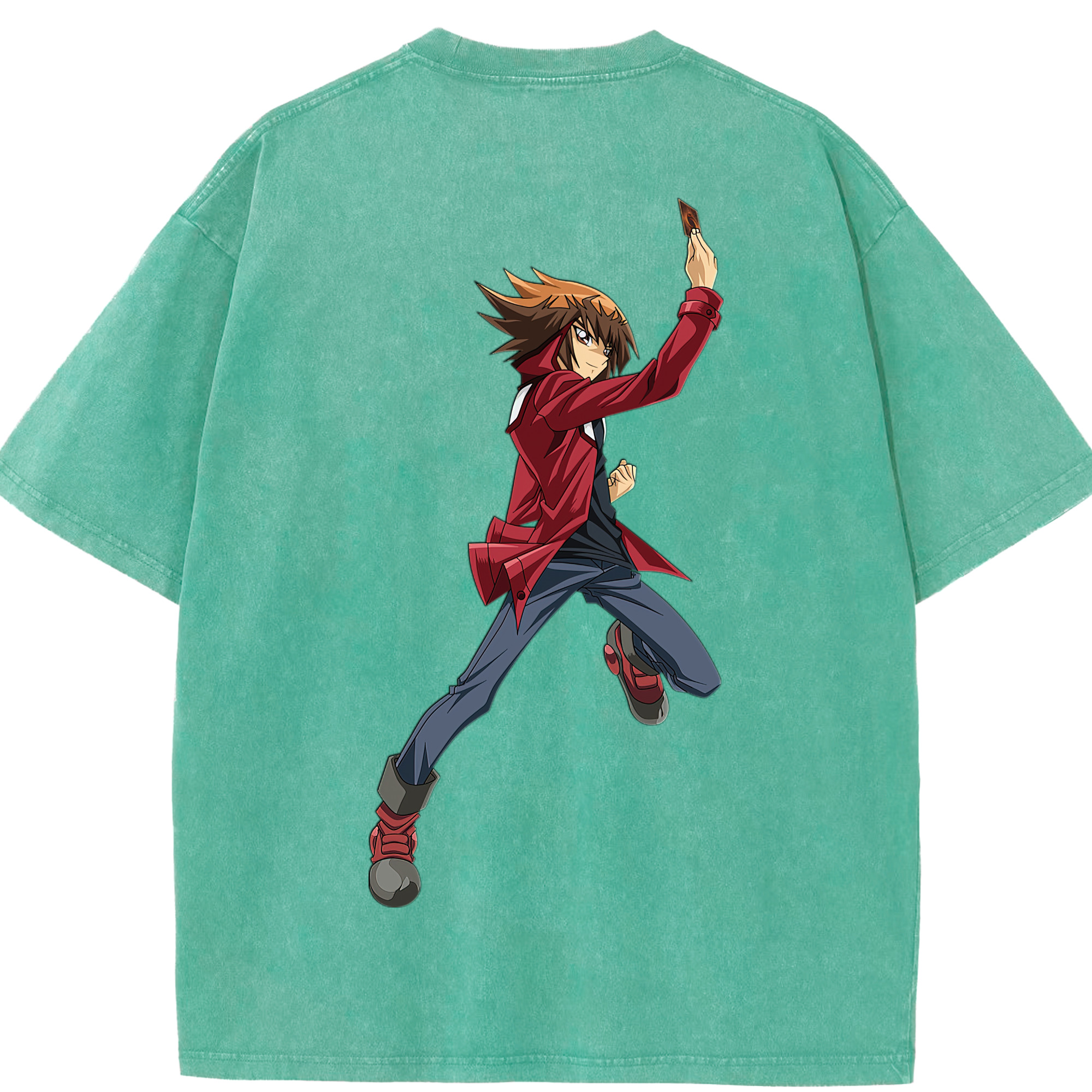 （画像用） 遊☆戯☆王 Yu-Gi-Oh! 綿100% ヴィンテージ風 半袖Tシャツ（背面プリント）